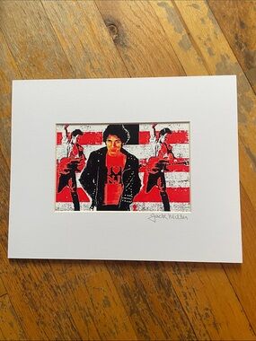 Bruce Springsteen Art "I ♥️NJ" by Artist Jack Miller 8" x 10"